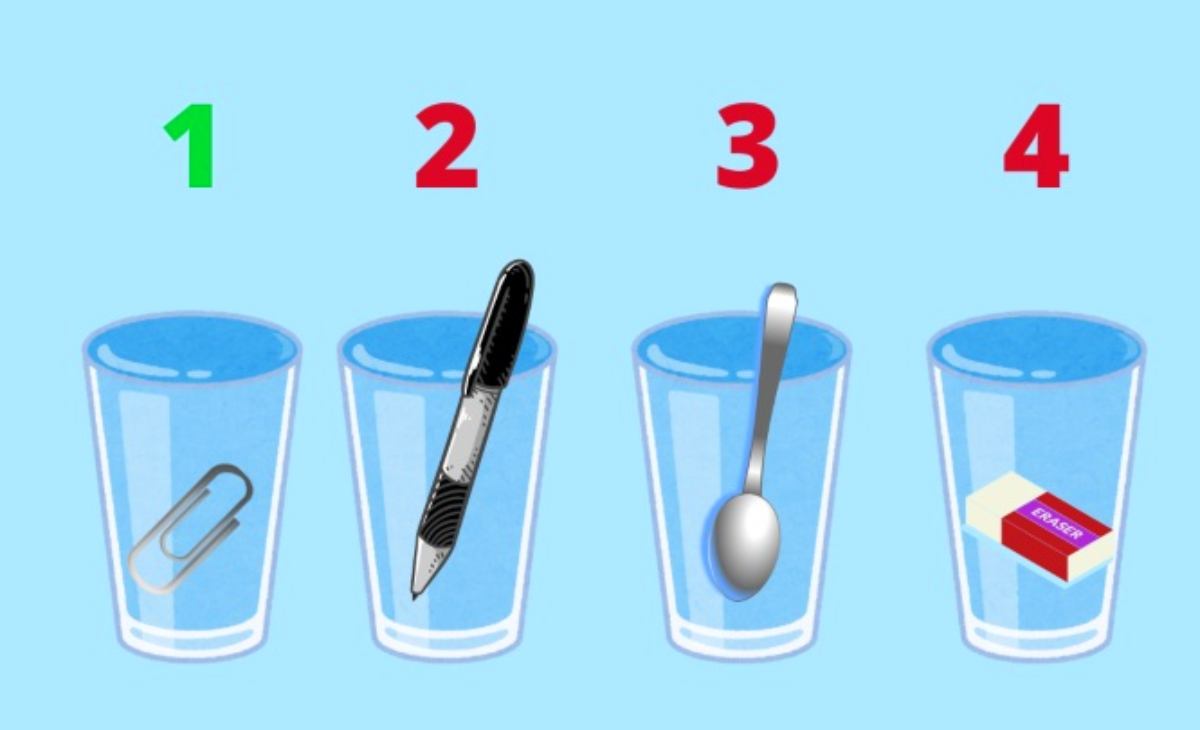 Risposta test d'intelligenza 4 bicchieri