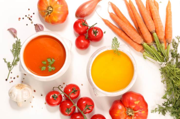 Benefici pomodori carote cotte
